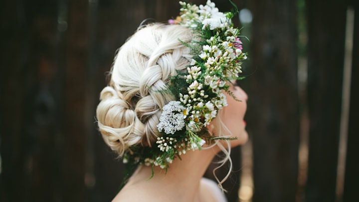 Boho Floral Bridal Crown For The Summer Bride Desktop Image
